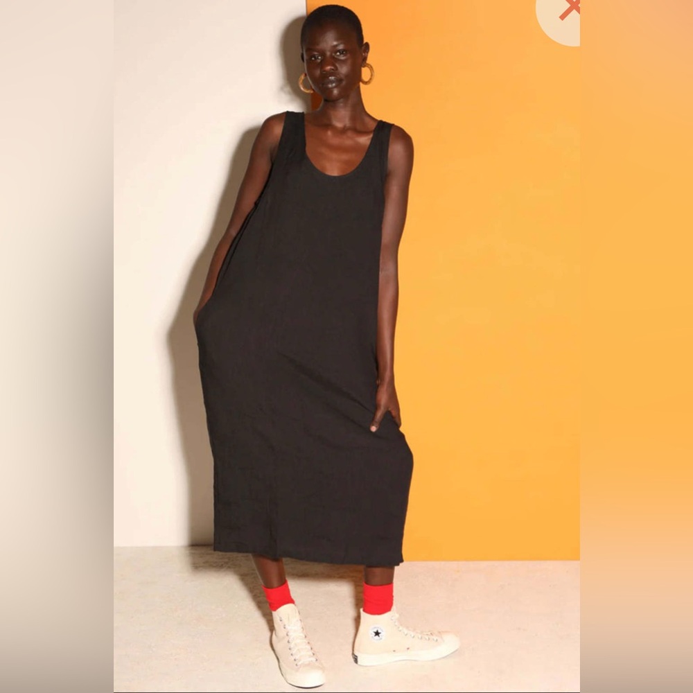 L.F. Markey Black Linen Dress